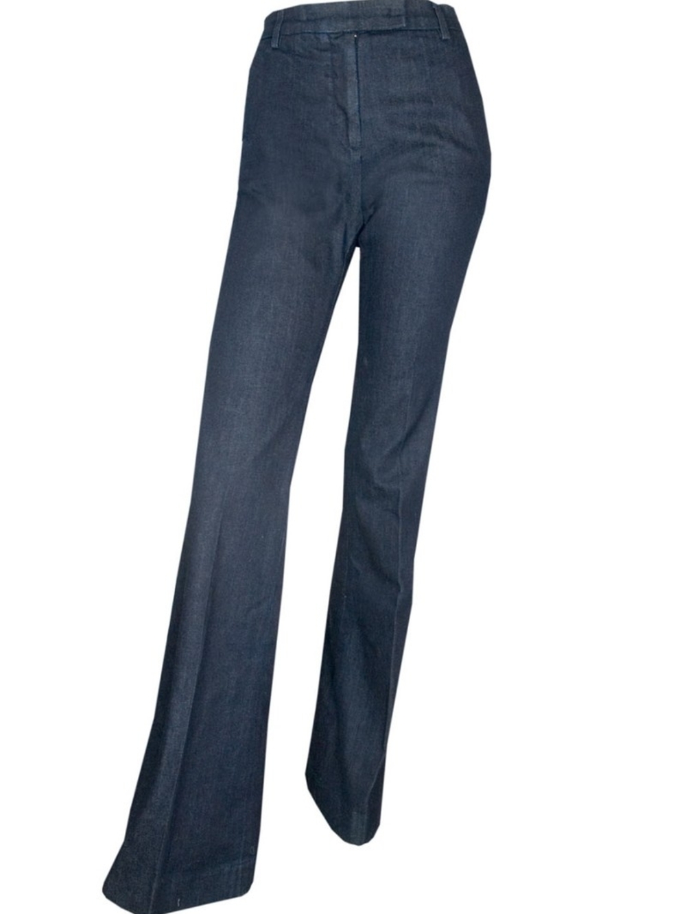 Current/Elliott High-Rise Near Denim Trouser Meriweather Crease Sz 27